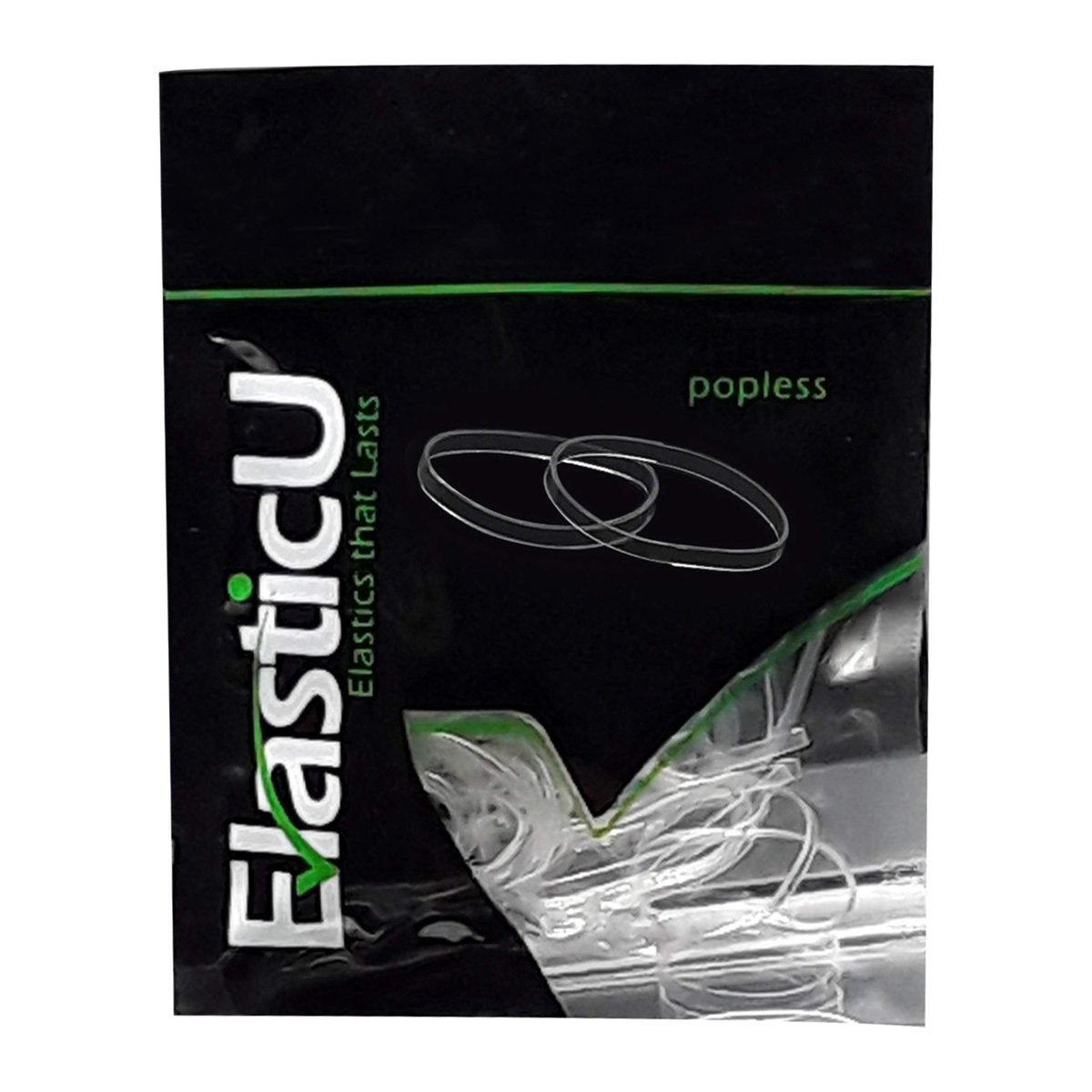 ElasticU Haar-Gummis – STRONG – WIEDERVERWENDBAR – klare Premium Polybands, 70 Stück für Pferdeschwanz