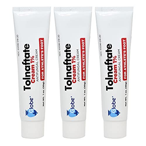 Globe Tolnaftat 1% Antimykotikum, 1 Unze – Klinisch erprobte Behandlung gegen Fußpilz und Ringelflechte (3er-Pack)