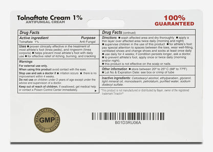 Globe Tolnaftat 1% Creme 1 oz (6er Pack) – Antimykotische Behandlung, klinisch wirksam gegen Fußpilz und Ringelflechte