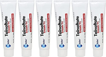 Globe Tolnaftat 1% Creme 1 oz (6er Pack) – Antimykotische Behandlung, klinisch wirksam gegen Fußpilz und Ringelflechte