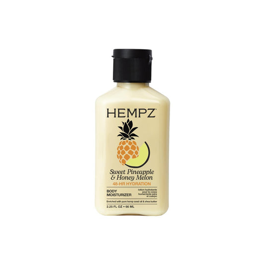 Hempz Süße Ananas & Honigmelone Feuchtigkeitslotion – Hanfsamen-Kräuter-Bodylotion mit Jojoba, natürlichen Extrakten, Vitaminen A und E, 63,8 g