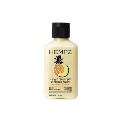 Hempz Süße Ananas & Honigmelone Feuchtigkeitslotion – Hanfsamen-Kräuter-Bodylotion mit Jojoba, natürlichen Extrakten, Vitaminen A und E, 63,8 g