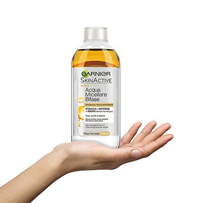 Garnier Mizellen-Reinigungswasser mit Arganöl, 400 ml – Sanfter Reiniger für Make-up und Haut