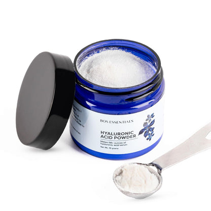 Reines Hyaluronsäure-Pulver – 100% natürlich, vegan, hergestellt in den USA, ergibt über 50 ml DIY Anti-Aging-Serum – polstert und spendet Feuchtigkeit für jugendliche Haut – ~1.000 kDa