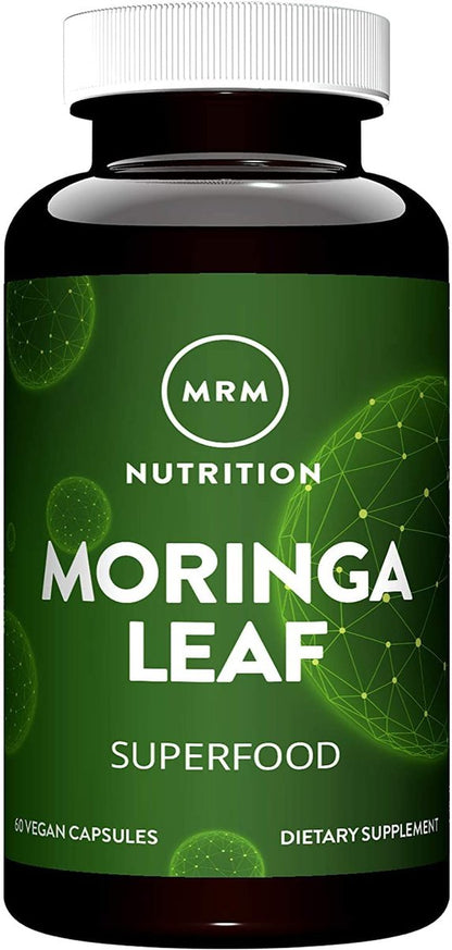 MRM Nutrition Moringa-Blatt-Kapseln – 600 mg Bio-Moringa für Männer & Frauen – Vegan, glutenfrei & nicht genetisch verändert – 60 Portionen