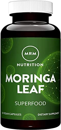 MRM Nutrition Moringa-Blatt-Kapseln – 600 mg Bio-Moringa für Männer & Frauen – Vegan, glutenfrei & nicht genetisch verändert – 60 Portionen