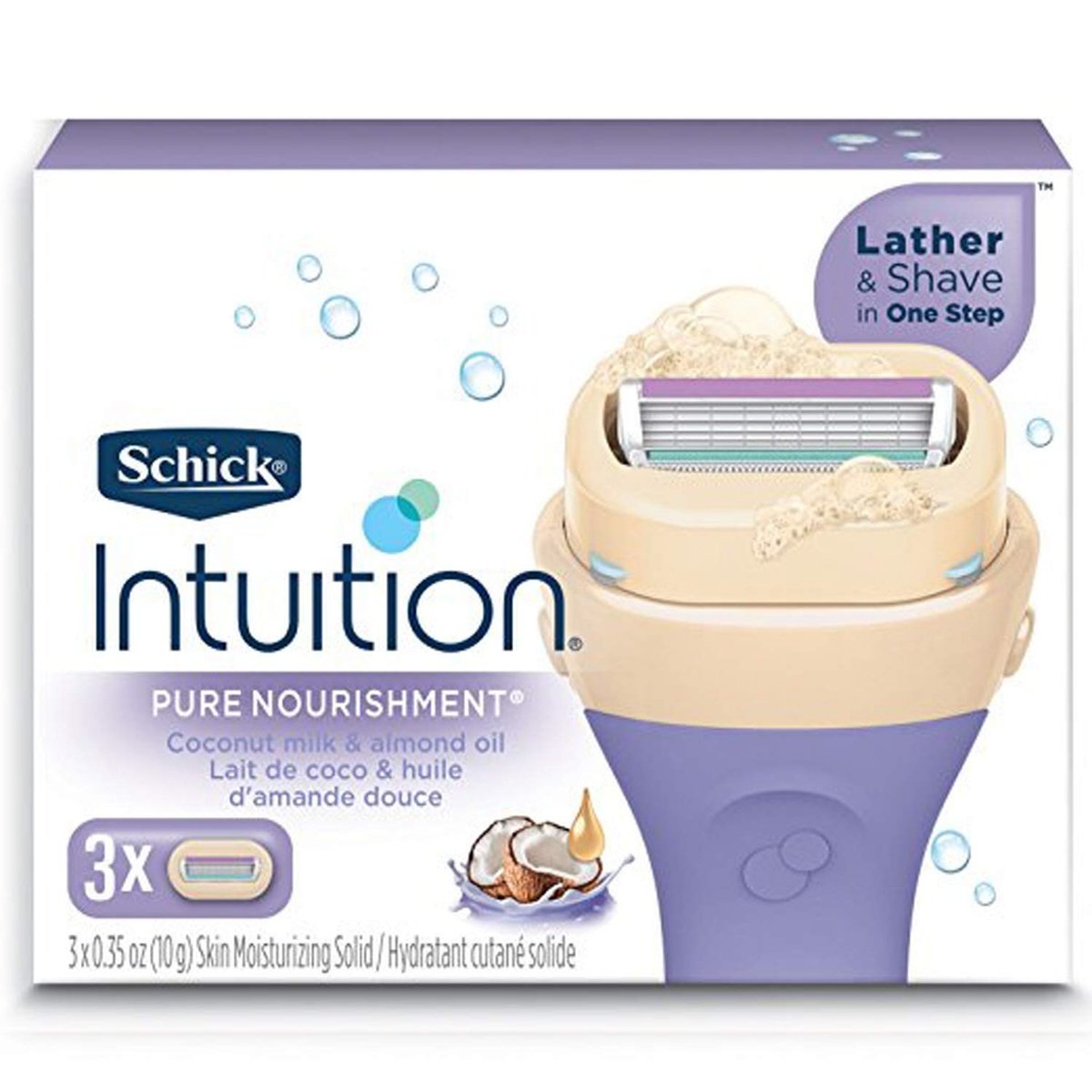 Schick Intuition Pure Nourishment Kokosrasierer Nachfüllpackung 3 Klingen