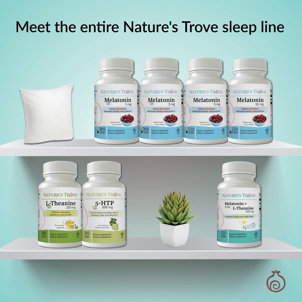 Nature's Trove Melatonin 1mg 365 EZ-Chew Tabletten mit Kirschgeschmack