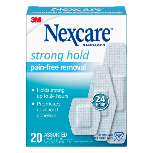 Nexcare Strong Hold Pflaster, schmerzfreies Entfernen, gemischt, 20 Stück