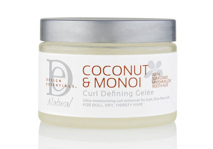 Design Essentials Natural Coconut & Monoi Curl Defining Gelée – Leichte Frizz-Kontrolle für lockiges & krauses Haar, 340 g