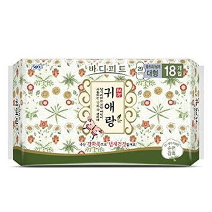 Sofy Body Fit GUIERANG Korea Kräuter Damenbinden 18 Stück (Groß 29 cm)