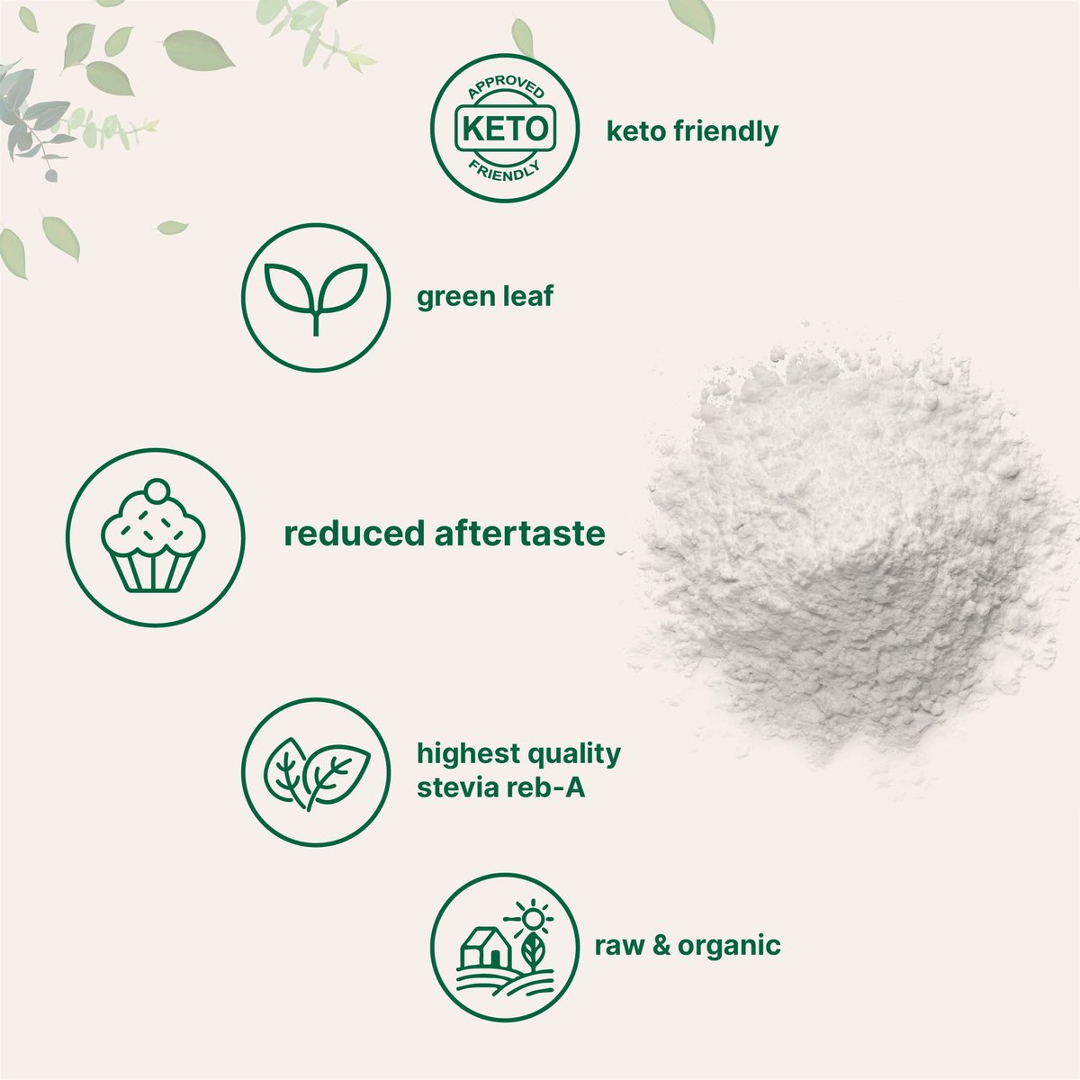 Micro Ingredients Reines Bio-Stevia-Pulver, 113 g (4 Unzen), 706 Portionen, Höchste Qualität Stevia-Grünblattextrakt Reb-A, Reduzierter Bitterer Nachgeschmack, 0 Kalorien, Natürlicher Süßstoff, Zuckerersatz, Keto-freundlich