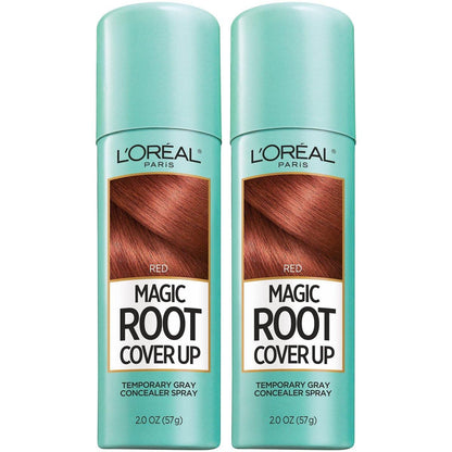 L'Oréal Paris Haarfarbe Root Cover Up Ansatzspray Rot 2er-Pack (2 x 56,7 g) - Schnelle Abdeckung grauer Haare