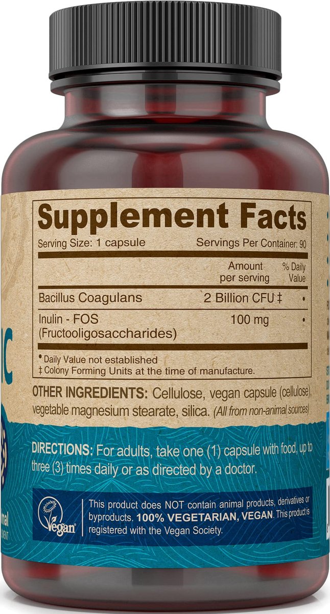 DEVA Vegan Probiotikum mit FOS-Präbiotika – 2 Milliarden KBE mit 100 mg Präbiotika pro Portion für Männer & Frauen – Milchfrei, glutenfrei, natürlich haltbar – 90 Kapseln