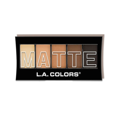 L.A. COLORS 5-Farben Matte Lidschattenpalette, Brown Tweed CEM472