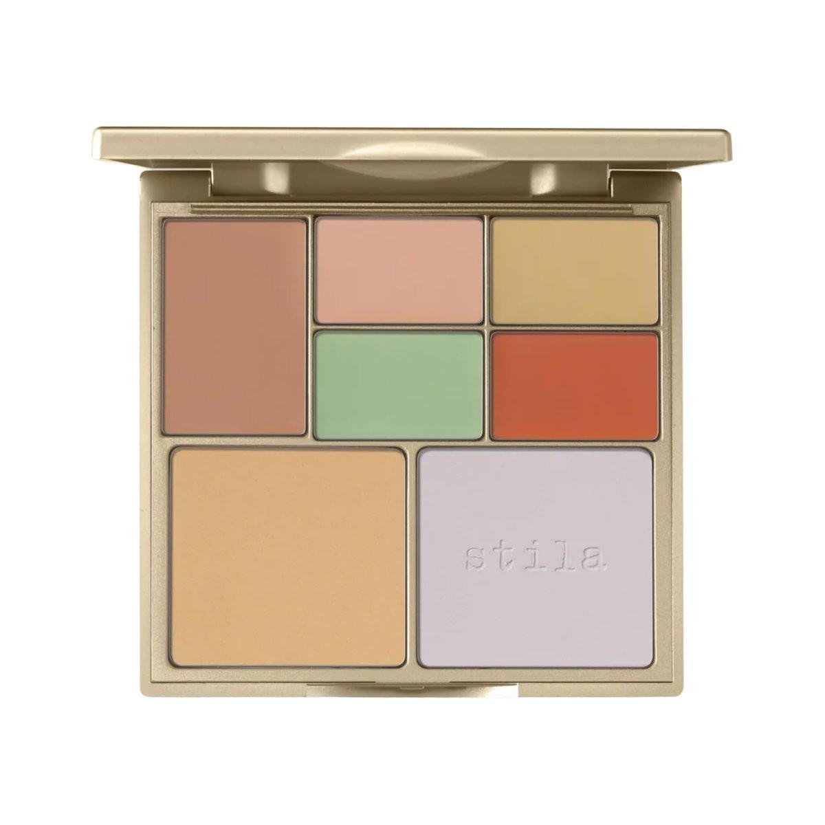 Stila Color Correcting Palette – Korrektur & Perfektion in Einem: Creme- & Puder-Make-up für Augenringe & Rötungen, 0,45 Oz