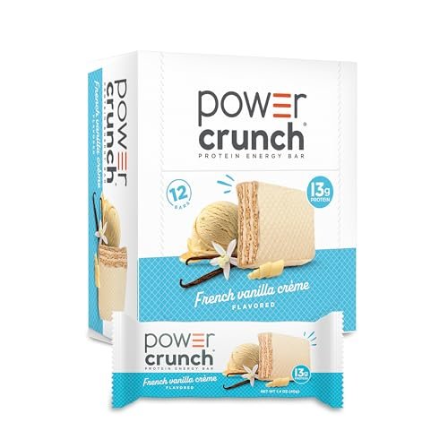Power Crunch Protein Energy Wafer Bars, French Vanille Creme, 1,4 Unzen (12er-Pack)