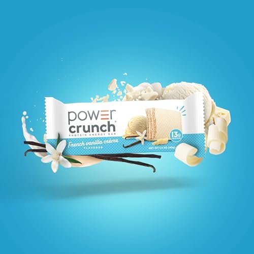 Power Crunch Protein Energy Wafer Bars, French Vanille Creme, 1,4 Unzen (12er-Pack)