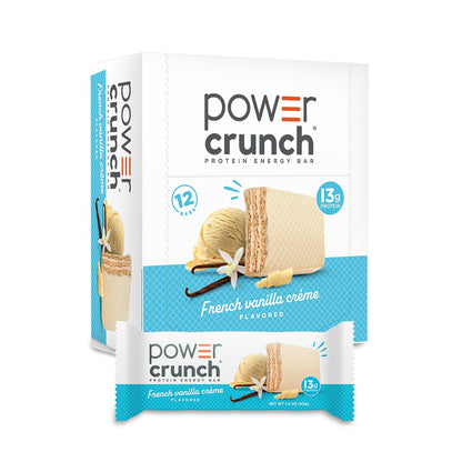 Power Crunch Protein Energy Wafer Bars, French Vanille Creme, 1,4 Unzen (12er-Pack)