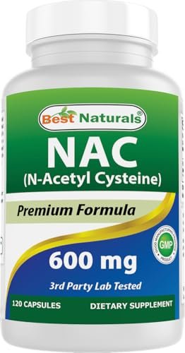 Best Naturals NAC - N-Acetyl Cystein 600 mg 120 Kapseln - Starkes Antioxidans