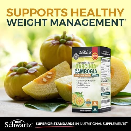 Garcinia Cambogia Abnehmkapseln - 1500 mg HCA reiner Extrakt - Schnell wirkender Appetitzügler - Fatburner für Frauen und Männer zur Gewichtsabnahme - Kohlenhydratblocker Stoffwechsel Diätpillen - 90 Kapseln
