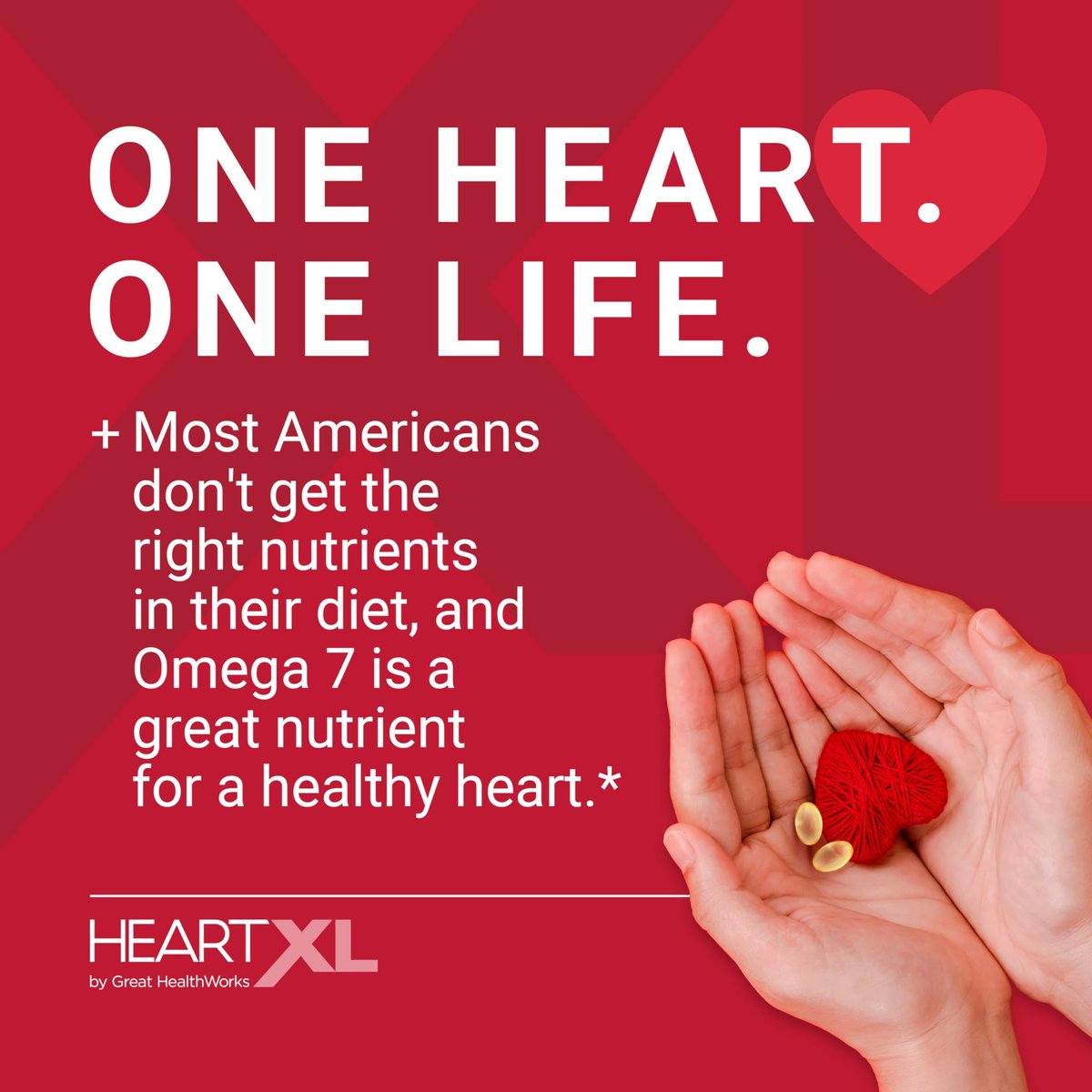 HeartXL Omega-7 Blend – Unterstützung für die Herz-Kreislauf-Gesundheit & gesunden Stoffwechsel – Glutenfreies Herzgesundheits-Präparat – 30 Softgels