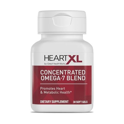 HeartXL Omega-7 Blend – Unterstützung für die Herz-Kreislauf-Gesundheit & gesunden Stoffwechsel – Glutenfreies Herzgesundheits-Präparat – 30 Softgels