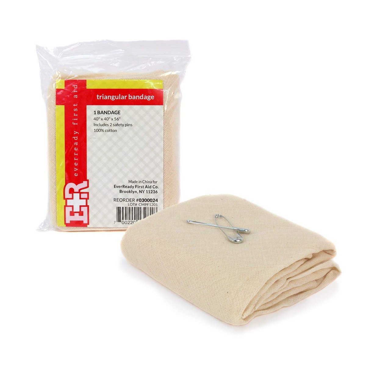 Ever Ready First Aid Dreieckstuch, 40 x 40 x 56 Zoll, 12 Stück - 100% Baumwolle