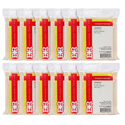 Ever Ready First Aid Dreieckstuch, 40 x 40 x 56 Zoll, 12 Stück - 100% Baumwolle