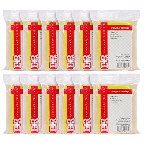 Ever Ready First Aid Dreieckstuch, 40 x 40 x 56 Zoll, 12 Stück - 100% Baumwolle