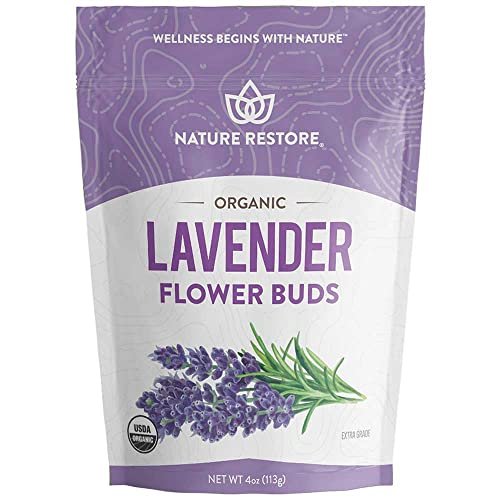 Nature Restore USDA Bio-zertifizierte getrocknete Lavendelblüten, loser Blatt, Extra Qualität, 113 g