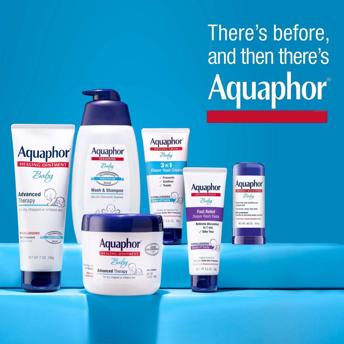Aquaphor Baby Wasch- und Shampoo - Milde, tränenfreie 2-in-1 Lösung für Babys empfindliche Haut - 500 ml Pumpflasche