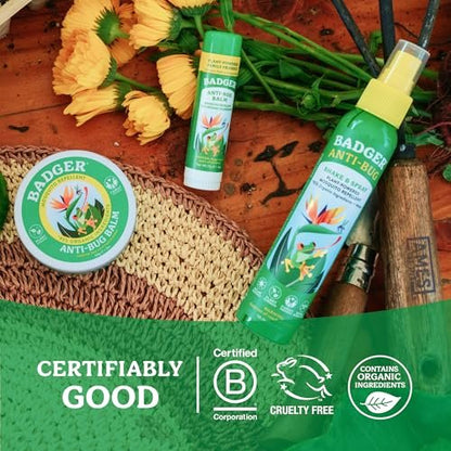 Badger Mückenschutz Stick – Natürlicher Insektenschutz mit Citronella, angenehmer Duft, Reisegröße für Kinder und Erwachsene, 2er-Pack (2 x 17 g)