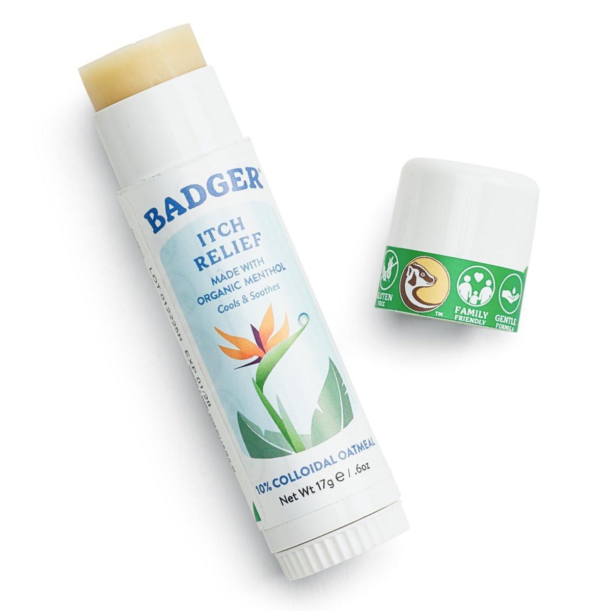 Badger Bug Bite Itch Relief Stick – Natürliche & organische Anti-Juckreiz-Creme für Insektenstiche, Ausschläge & Giftefeu – Schnelle Linderung nach dem Stich – Wirkt großartig, riecht großartig, einfach zu verwenden – 0,6 oz