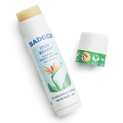 Badger Bug Bite Itch Relief Stick – Natürliche & organische Anti-Juckreiz-Creme für Insektenstiche, Ausschläge & Giftefeu – Schnelle Linderung nach dem Stich – Wirkt großartig, riecht großartig, einfach zu verwenden – 0,6 oz