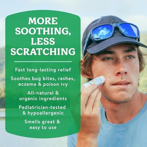 Badger Bug Bite Itch Relief Stick – Natürliche & organische Anti-Juckreiz-Creme für Insektenstiche, Ausschläge & Giftefeu – Schnelle Linderung nach dem Stich – Wirkt großartig, riecht großartig, einfach zu verwenden – 0,6 oz