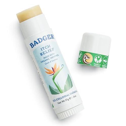 Badger Bug Bite Itch Relief Stick – Natürliche & organische Anti-Juckreiz-Creme für Insektenstiche, Ausschläge & Giftefeu – Schnelle Linderung nach dem Stich – Wirkt großartig, riecht großartig, einfach zu verwenden – 0,6 oz