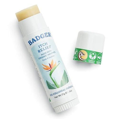 Badger Bug Bite Itch Relief Stick – Natürliche & organische Anti-Juckreiz-Creme für Insektenstiche, Ausschläge & Giftefeu – Schnelle Linderung nach dem Stich – Wirkt großartig, riecht großartig, einfach zu verwenden – 0,6 oz