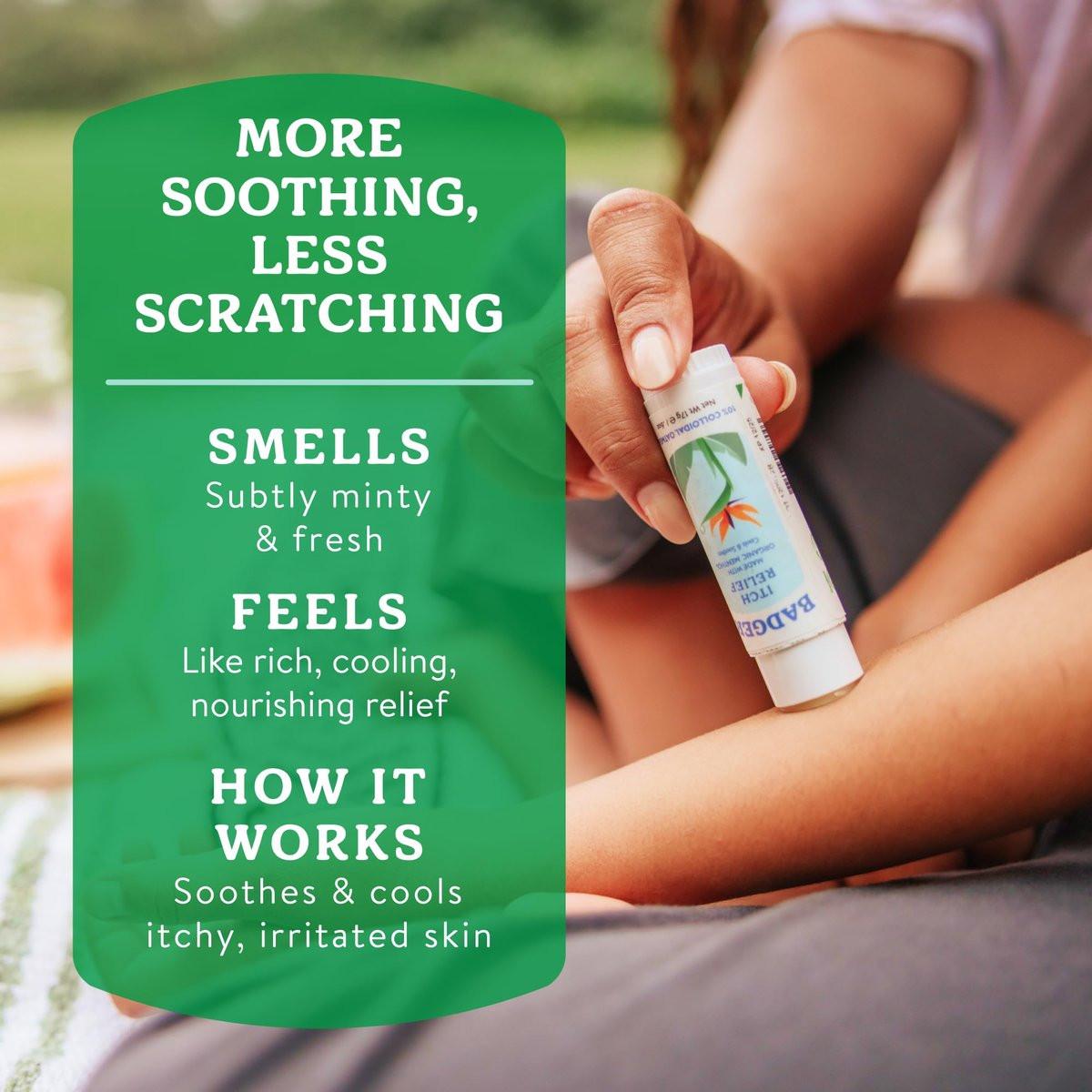 Badger Bug Bite Itch Relief Stick – Natürliche & organische Anti-Juckreiz-Creme für Insektenstiche, Ausschläge & Giftefeu – Schnelle Linderung nach dem Stich – Wirkt großartig, riecht großartig, einfach zu verwenden – 0,6 oz