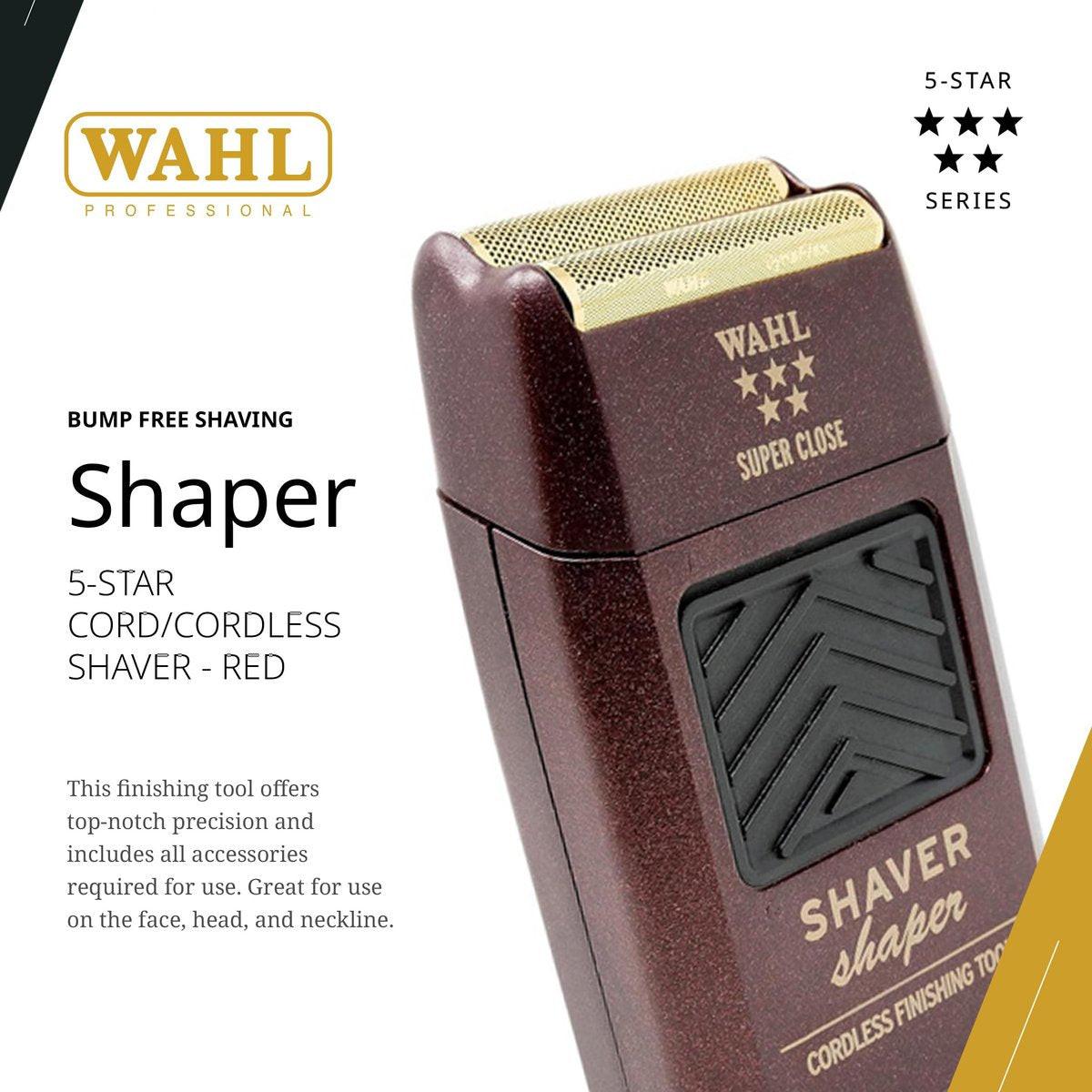 Wahl Professional 5 Star Series Shaver/Shaper – Kabelloser Finish-Trimmer mit Folienrasierer für eine glatte, hautschonende Rasur