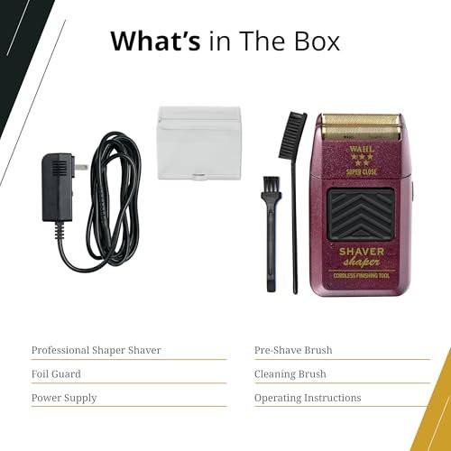 Wahl Professional 5 Star Series Shaver/Shaper – Kabelloser Finish-Trimmer mit Folienrasierer für eine glatte, hautschonende Rasur