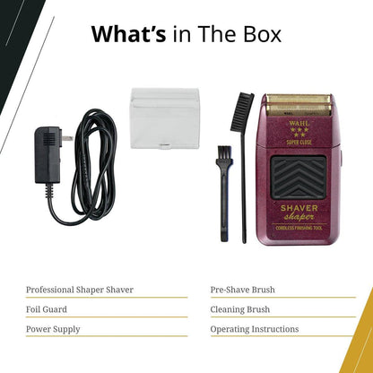 Wahl Professional 5 Star Series Shaver/Shaper – Kabelloser Finish-Trimmer mit Folienrasierer für eine glatte, hautschonende Rasur