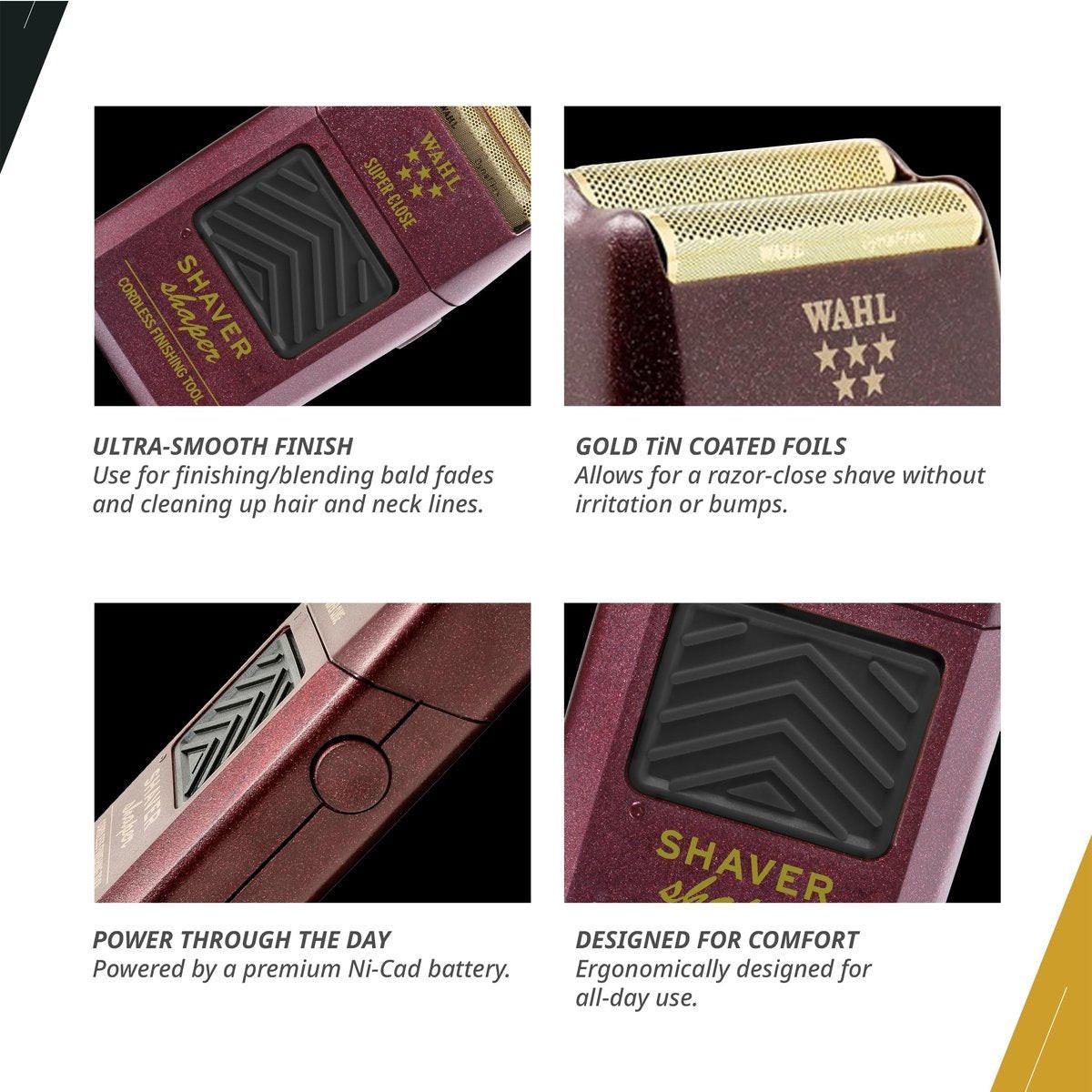 Wahl Professional 5 Star Series Shaver/Shaper – Kabelloser Finish-Trimmer mit Folienrasierer für eine glatte, hautschonende Rasur