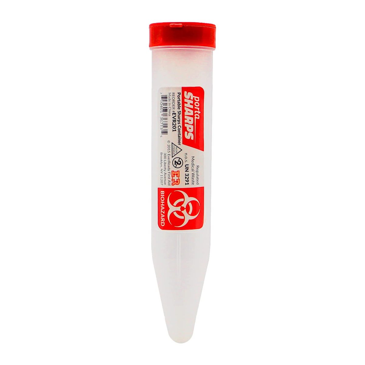 Ever Ready First Aid Porta Sharps Transportabler Behälter für spitze Gegenstände mit Verriegelungsmechanismus - 3 Stück