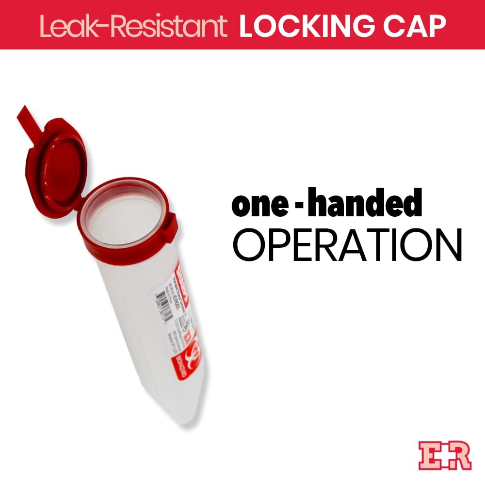 Ever Ready First Aid Porta Sharps Transportabler Behälter für spitze Gegenstände mit Verriegelungsmechanismus - 6 Stück