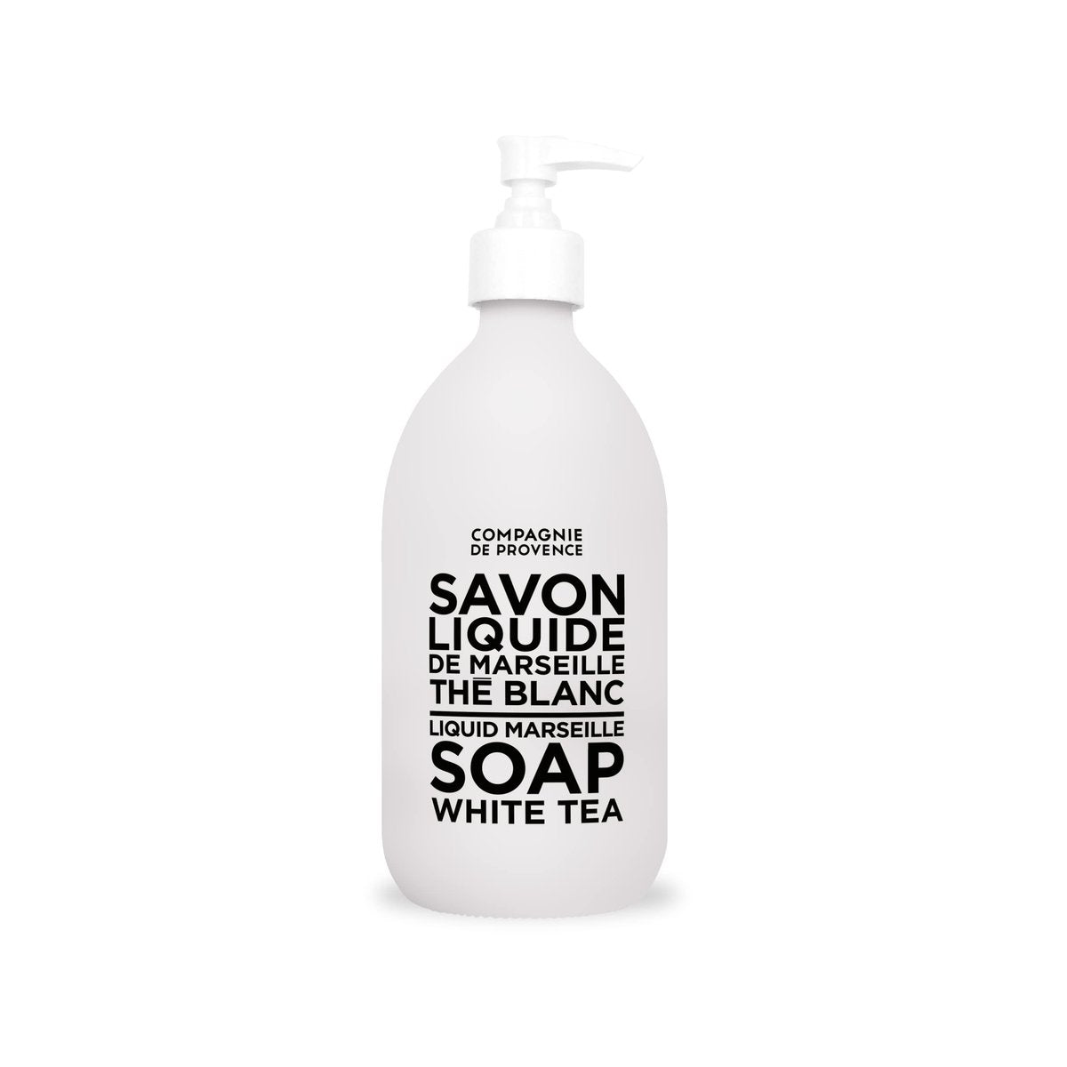 La Compagnie de Provence Savon de Marseille Extra Pure Flüssigseife - Weißer Tee - 500 ml Glasflasche mit Pump