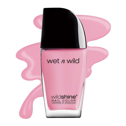 wet n wild Wild Shine Nagellack, Hochglanz-Finish – Tickled Pink (Karte)