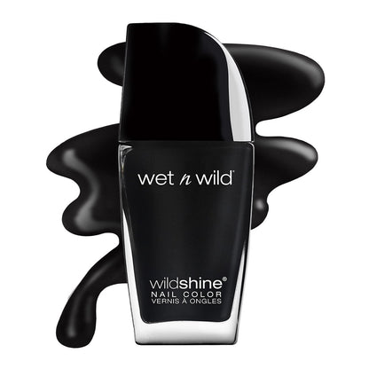 wet n wild Nagellack Wild Shine, Black Crème, Nagellackfarbe