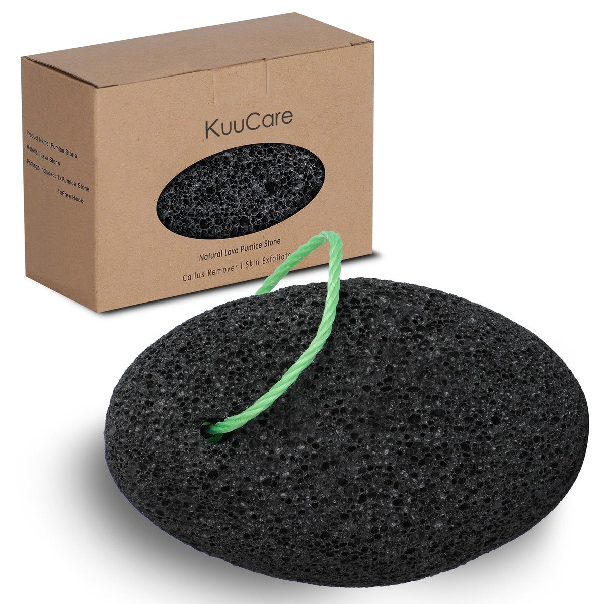 KuuCare Bimsstein für Füße – natürlicher Erd-Lava-Bimsstein, Hornhautentferner für Fußsohlen und Fersen, Pediküre-Peeling für abgestorbene Haut und Fußschrubber