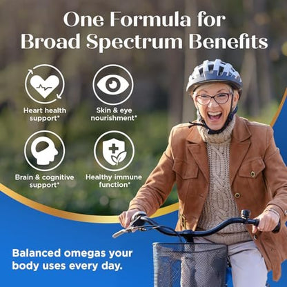 Purity Products Omega 3-6-9 Vegan & Vegetarische Formel – „5 in 1“ Essentielle Fettsäuren Komplex – Wissenschaftlich formuliertes pflanzliches Omega 3 6 9 EFA – (60 Kapseln)